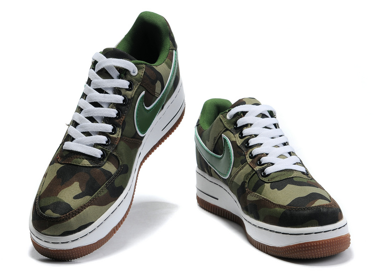Nike Air Force Camouflage AF1 nouveaux hommes bruns (1)